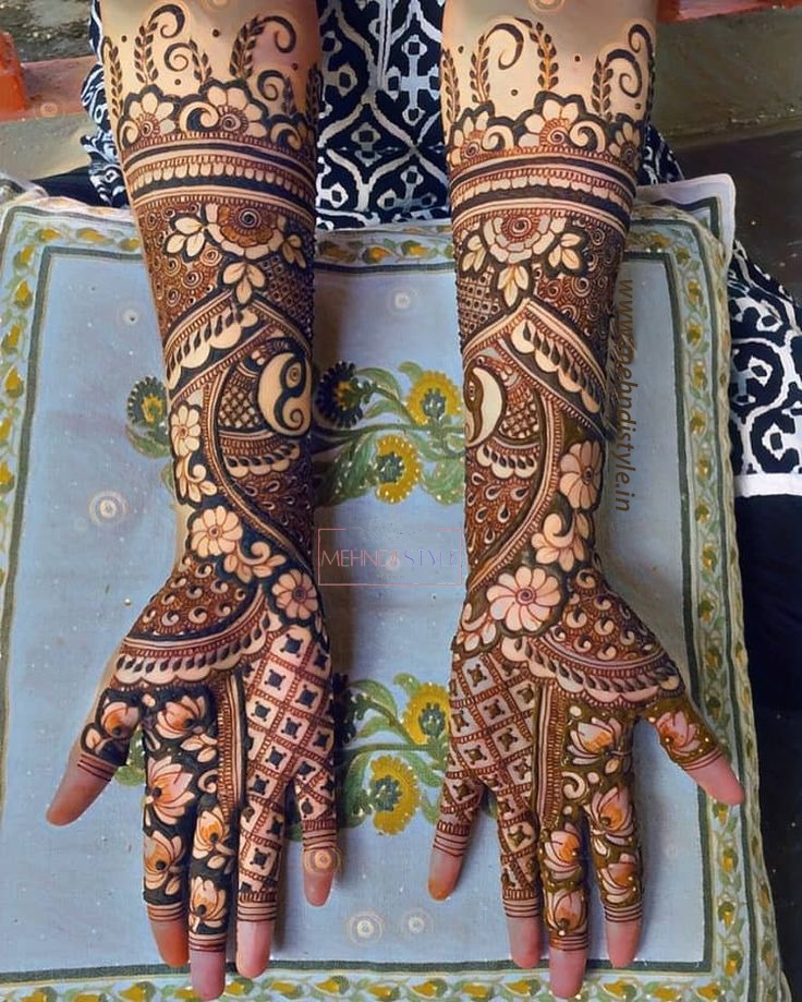 arabic full hand mehndi design